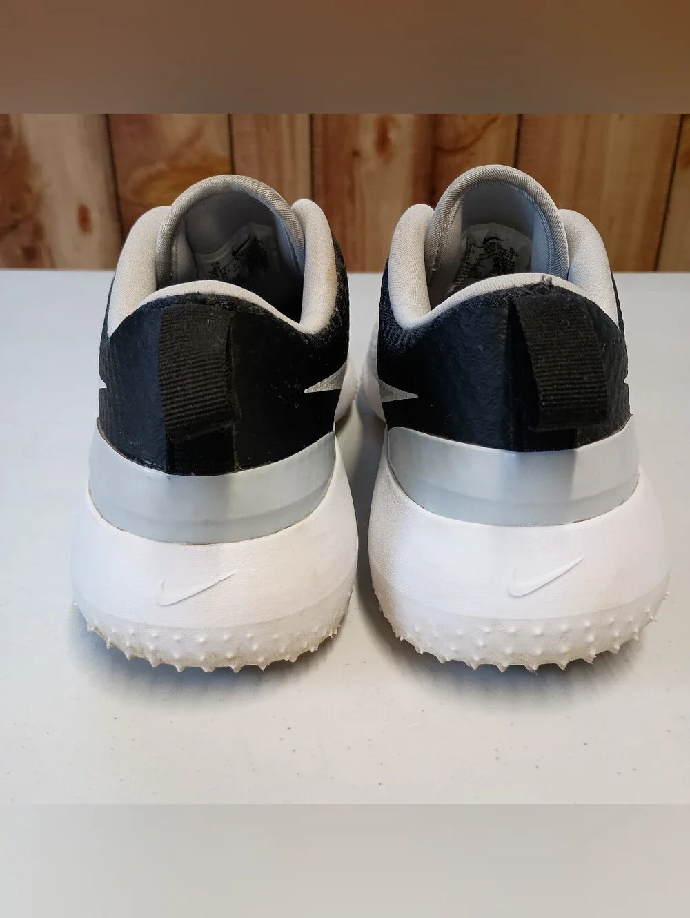 Nike Spikeless Roshe Golf Shoes 6 Youth Pure Platinum LGWT Mesh Upper Sneaker